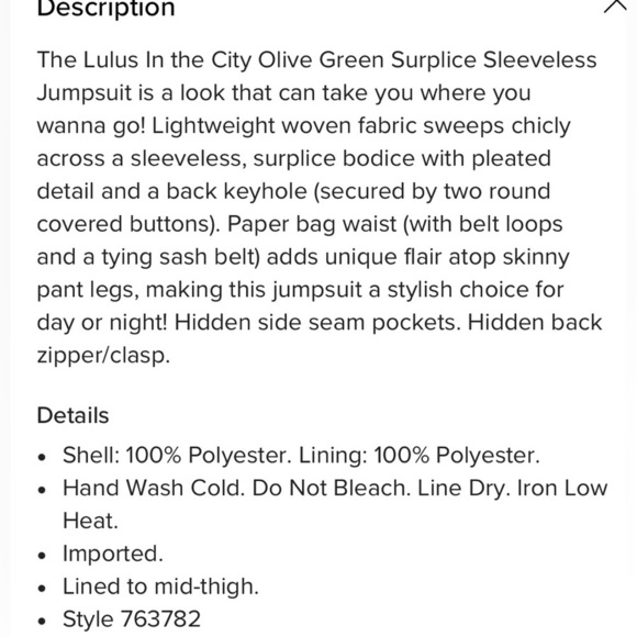 LULUS In The City wrap top jumpsuit olive belted lined 2 pockets NEW size M - Picture 10 of 15